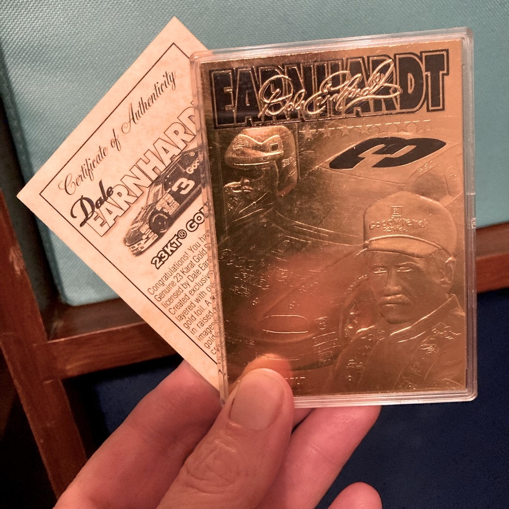 23KT gold Dale Earnhardt score card